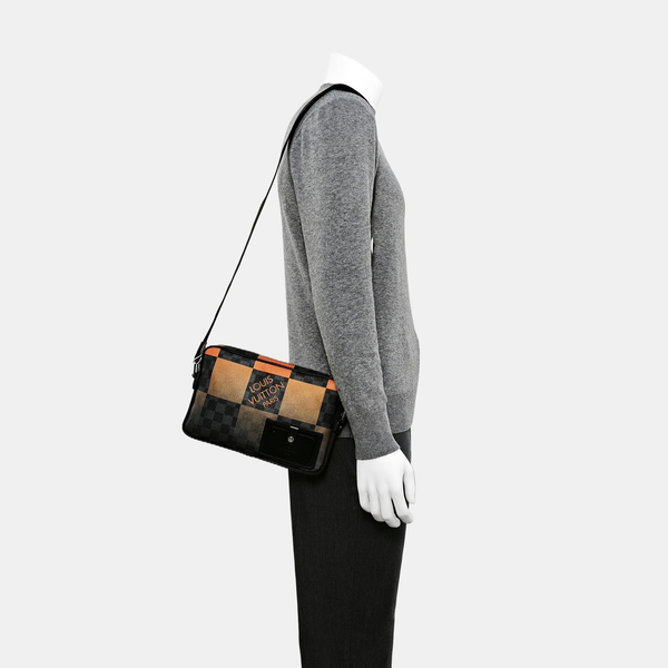 ALPHA Damier Graphite Coated Canvas Gray