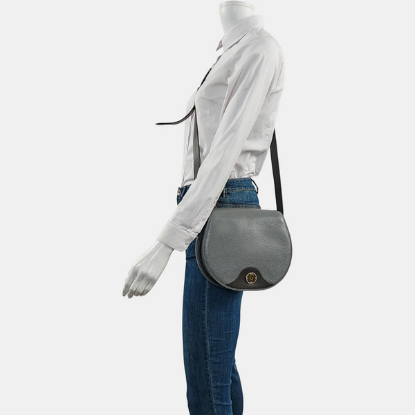 Calfskin Shoulder Bag Gray