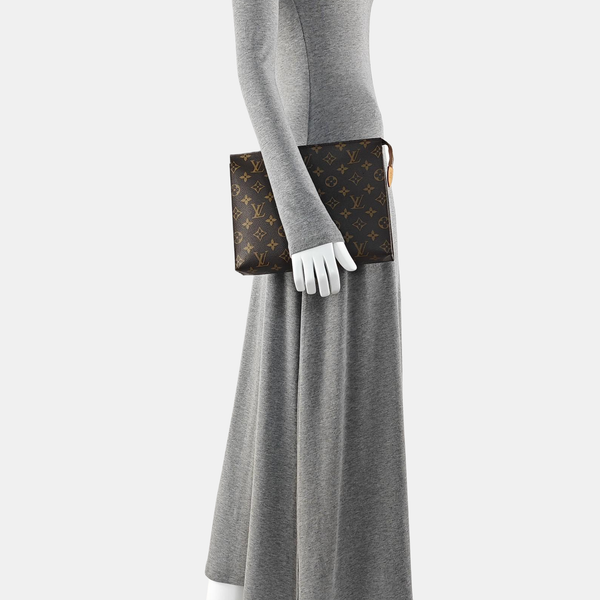 TOILET POCKET 26 Monogram Coated Canvas Brown