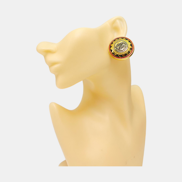 Metal Gold Clip On Earrings