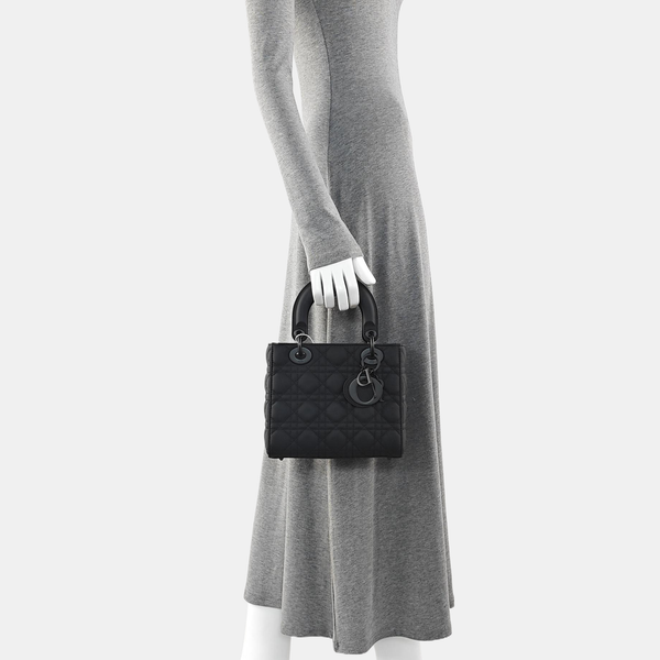 Lady Dior Small Cannage Calfskin Black