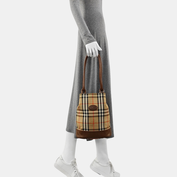 Canvas Bucket Bag Beige