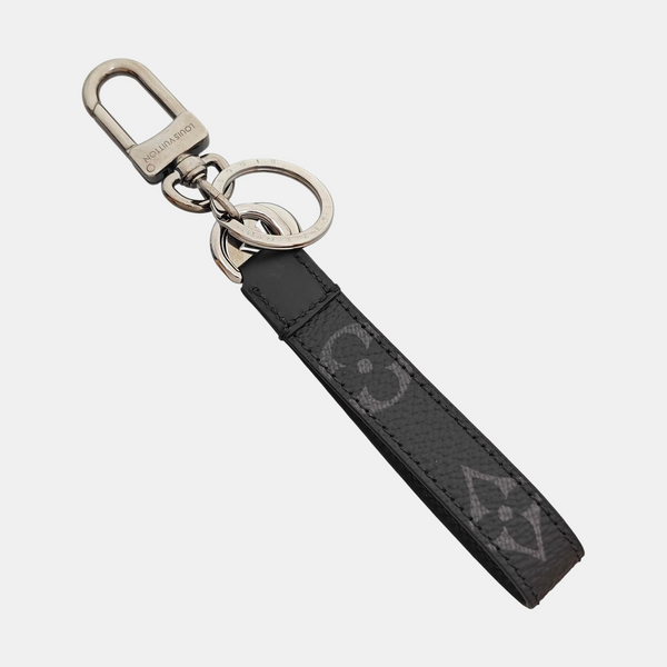 Coated Canvas Bag Charm Black