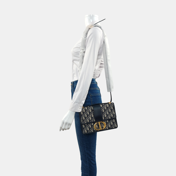30 Montaigne Oblique Canvas Blue