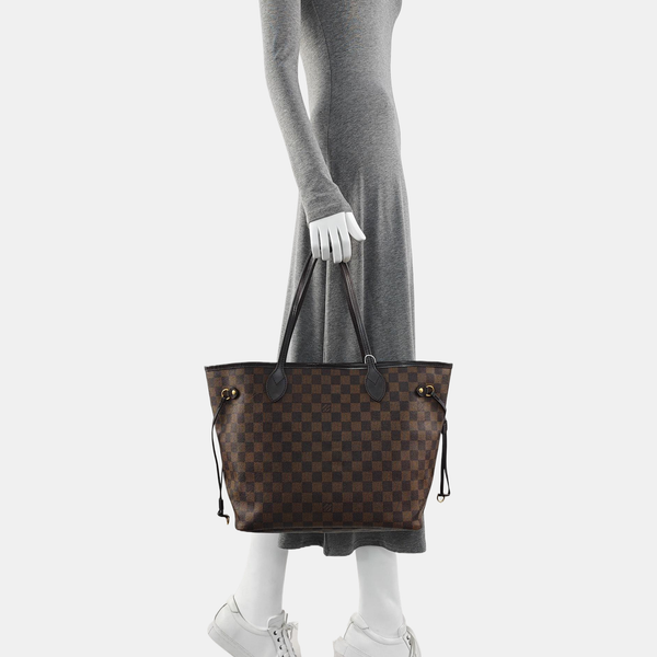 NEVERFULL MM Damier Ebene Coated Canvas Brown