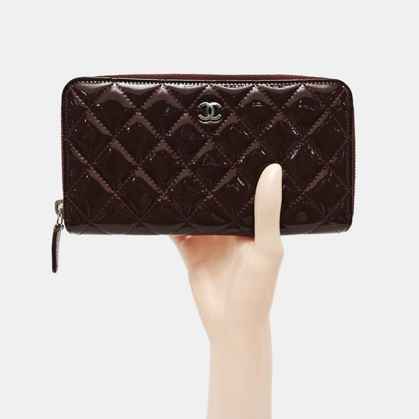 Quilted Calfskin Wallet Red