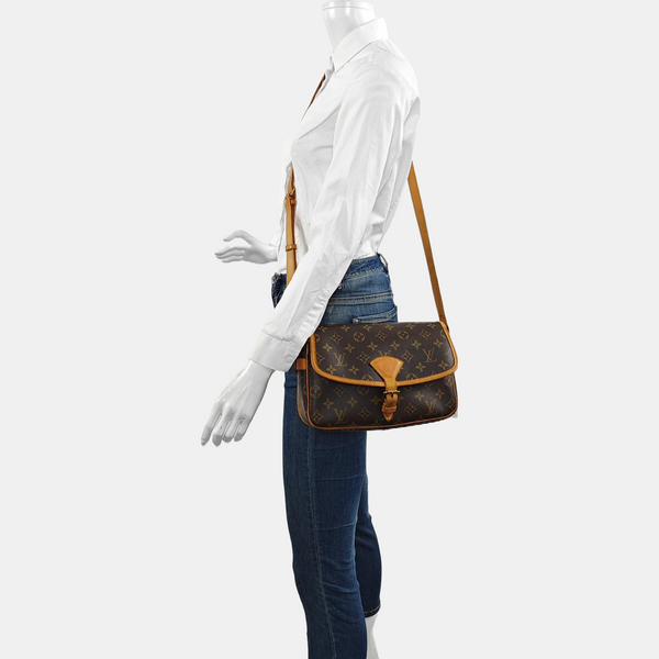 SOLOGNE PM Monogram Coated Canvas Brown