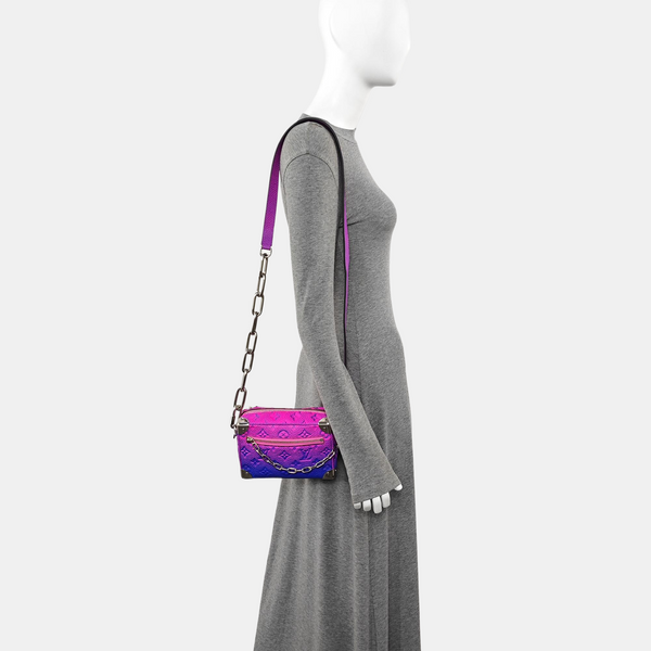 SOFT TRUNK Mini Calfskin Blue