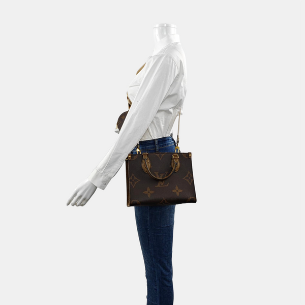 ONTHEGO PM Monogram Coated Canvas Brown