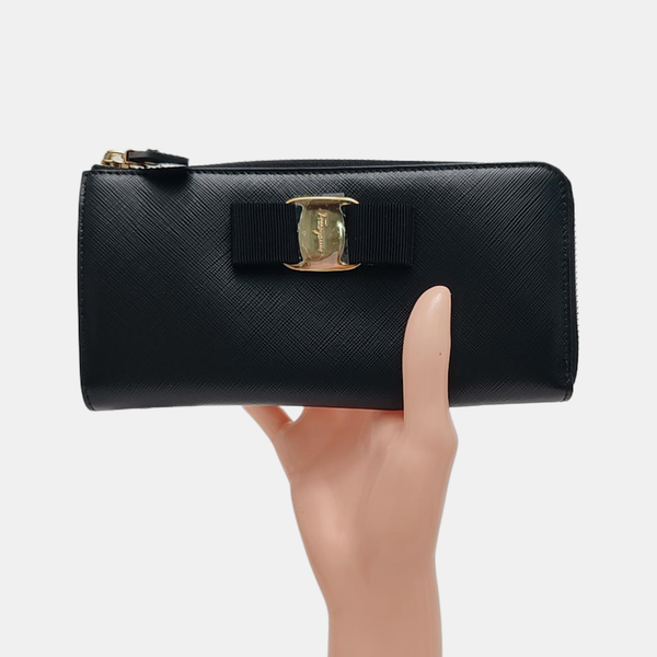Vara Calfskin Black Wallet