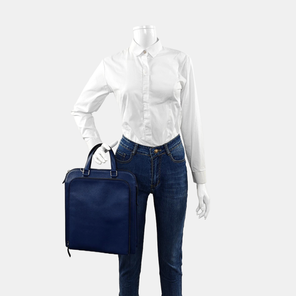 Saffiano Calfskin Tote Bag Blue