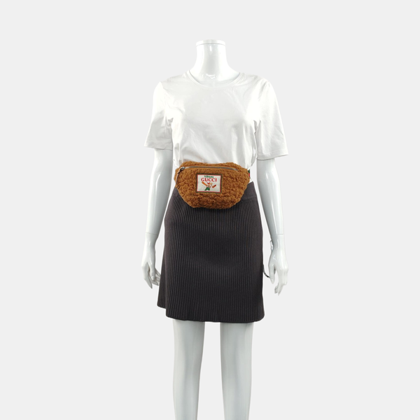 Wool Belt Bag Brown