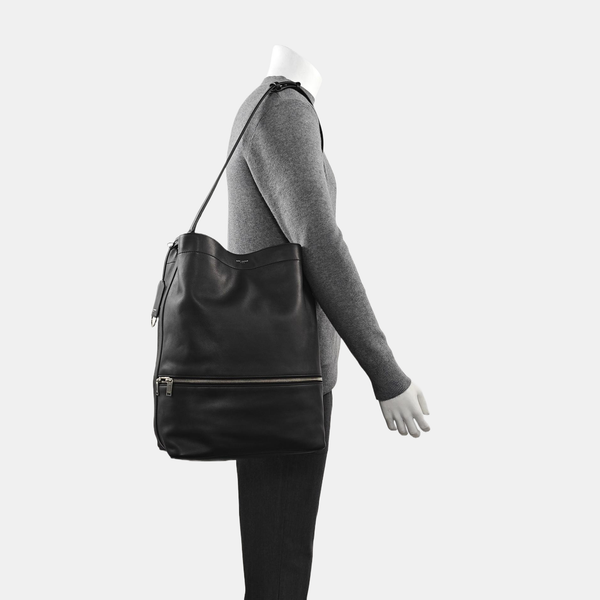 Calfskin Bucket Bag Large Black