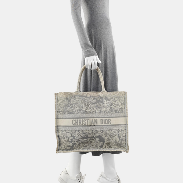 Book Tote Large Fabric Gray