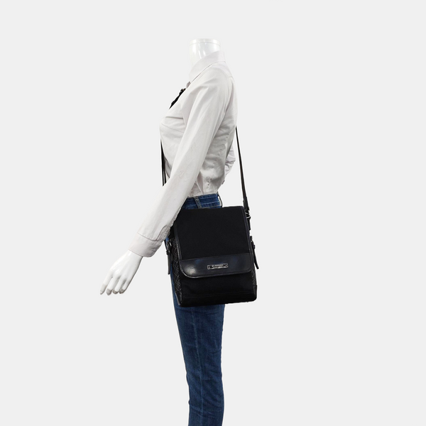 Fabric Shoulder Bag Black