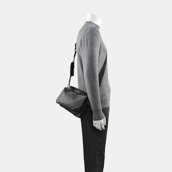TRIO Monogram Coated Canvas Gray