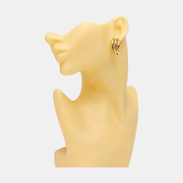 Metal Gold Clip On Earrings