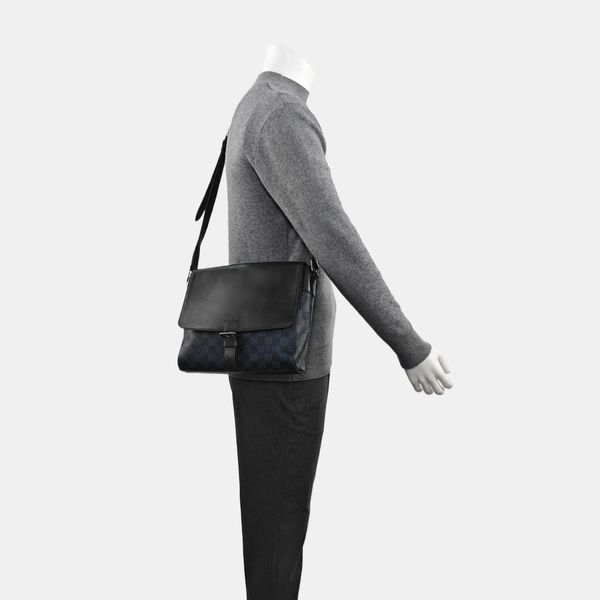 NEWPORT PM Damier Coated Canvas Blue