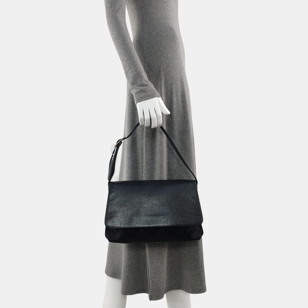 Nylon Shoulder Bag Black