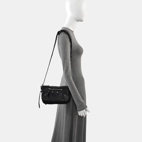 Calfskin Shoulder Bag Black
