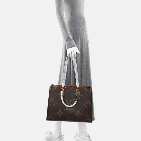 ONTHEGO MM Monogram Coated Canvas Brown