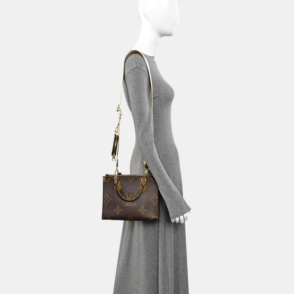 ONTHEGO PM Monogram Coated Canvas Brown