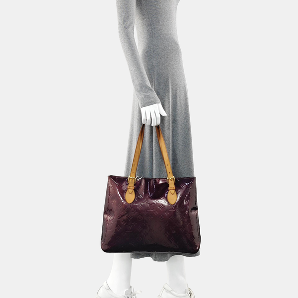 BRENTWOOD Monogram Patent Calfskin Red
