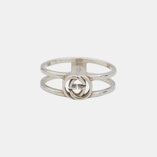 Interlocking G 925 Sterling Silver Ring HK 17