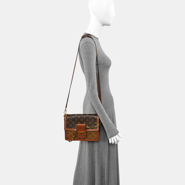 DAUPHINE MM Monogram Coated Canvas Brown