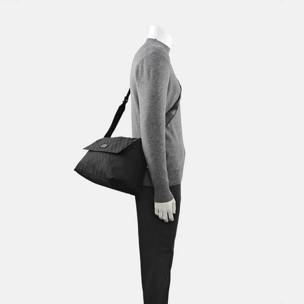 Monogram Canvas Shoulder Bag Black