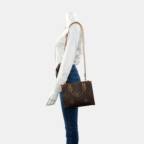ONTHEGO PM Monogram Coated Canvas Brown