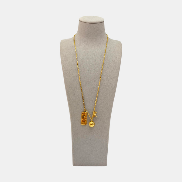 LVxNBA Metal Gold Necklace