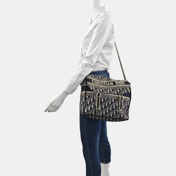 Diorcamp Large Oblique Canvas Blue