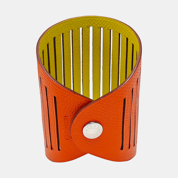 Leather Orange Bangle