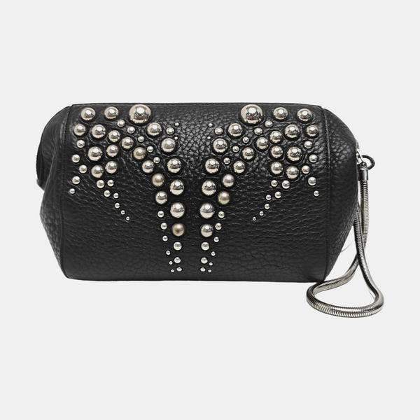 Calfskin Top Handle Bag Black