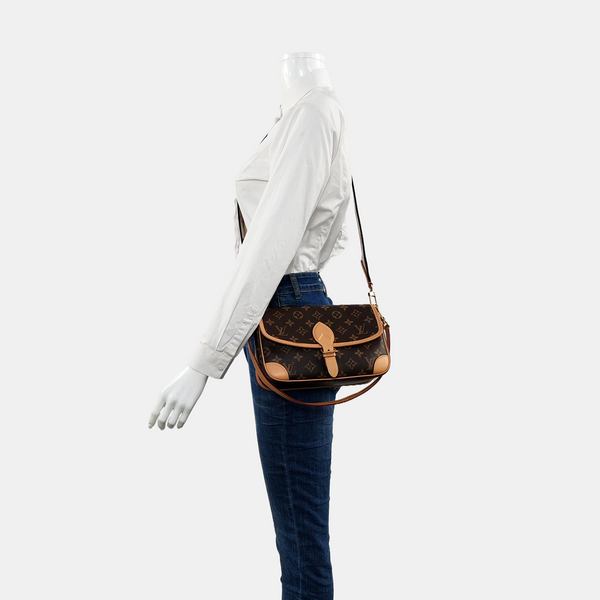 DIANE Monogram Coated Canvas Brown