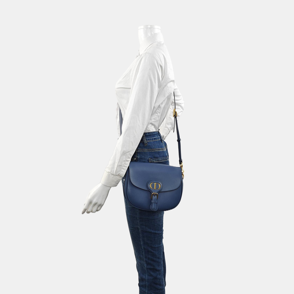 Authenticated pre-owned Bobby Medium Calfskin Blue - Shoulder Bag at Looply