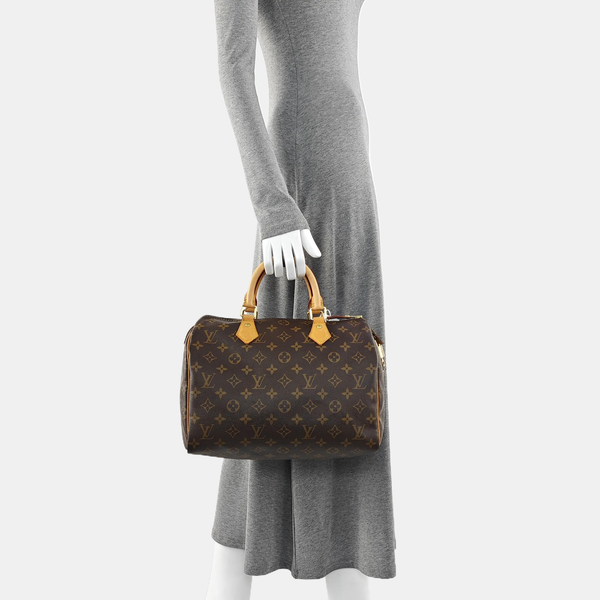 SPEEDY 30 Monogram Coated Canvas Brown