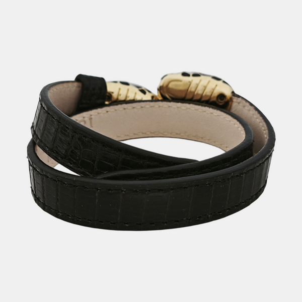 SERPENTI Brass Black Bracelet
