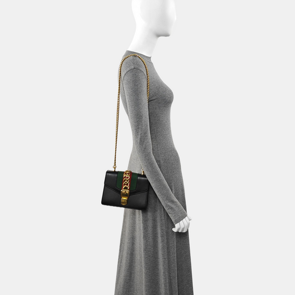 Sylvie Mini Calfskin Black