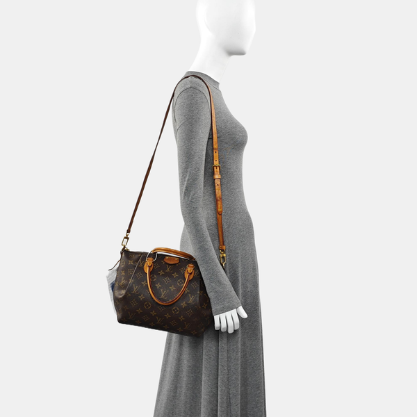 TURENNE Monogram Coated Canvas Brown