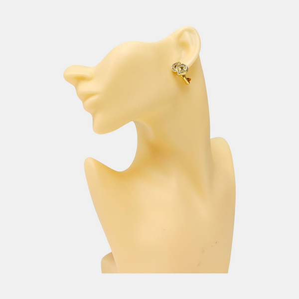 Petit CD Metal Gold Clip On Earrings