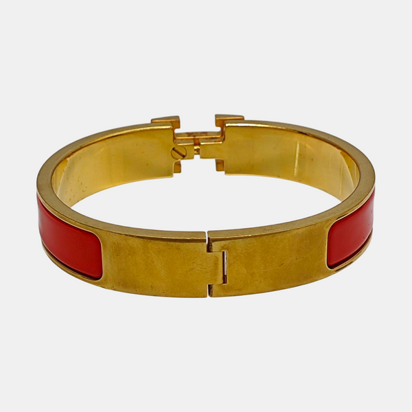 Clic H Metal Orange Bangle