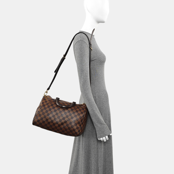 SPEEDY 30 Damier Ebene Coated Canvas Brown