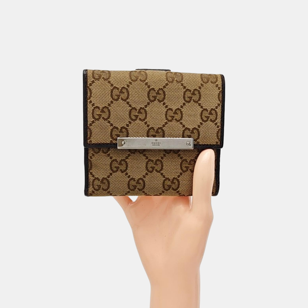 Signature Monogram Canvas Beige Wallet