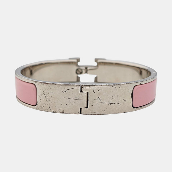 Clic H Metal Silver Bangle