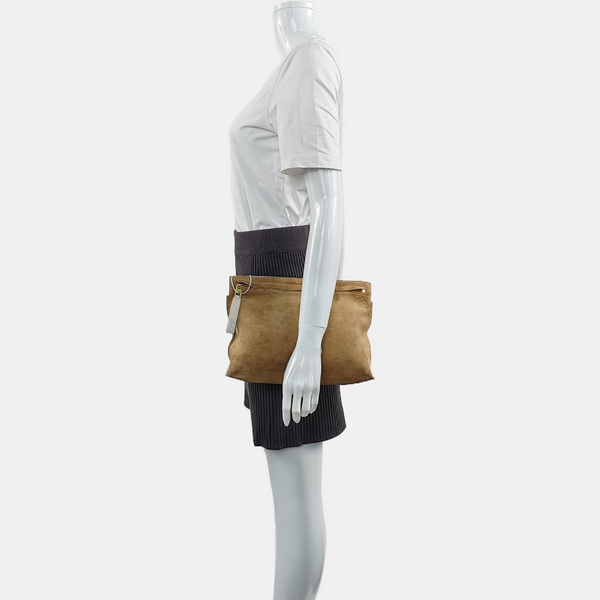 T Pouch Suede Beige