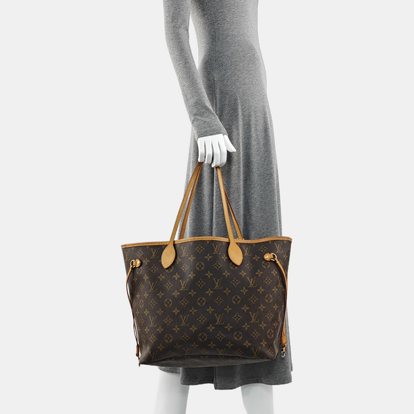NEVERFULL MM Monogram Coated Canvas Brown