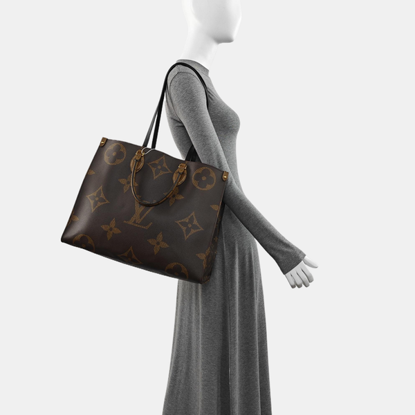 ONTHEGO GM Monogram Coated Canvas Brown