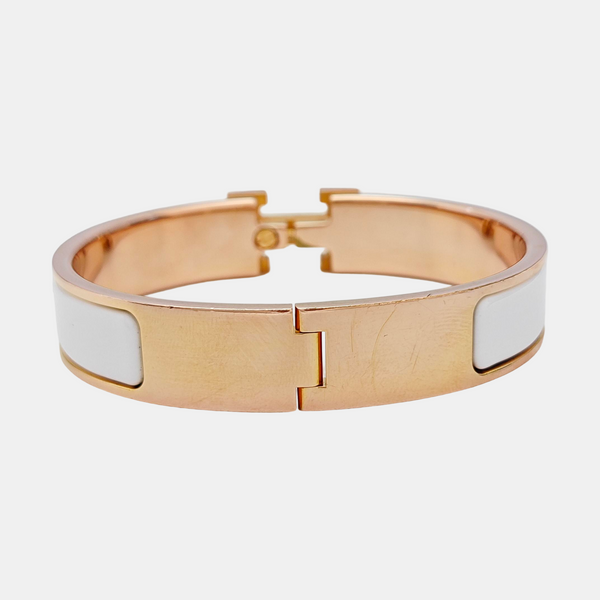 Clic H Metal Rose Gold Bangle